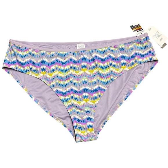 Time and Tru Wave Print Bikini Bottom - Picture 1 of 10
